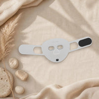 Masque LED visage Hello Face M500S coloris gris sur un linge en lin beige